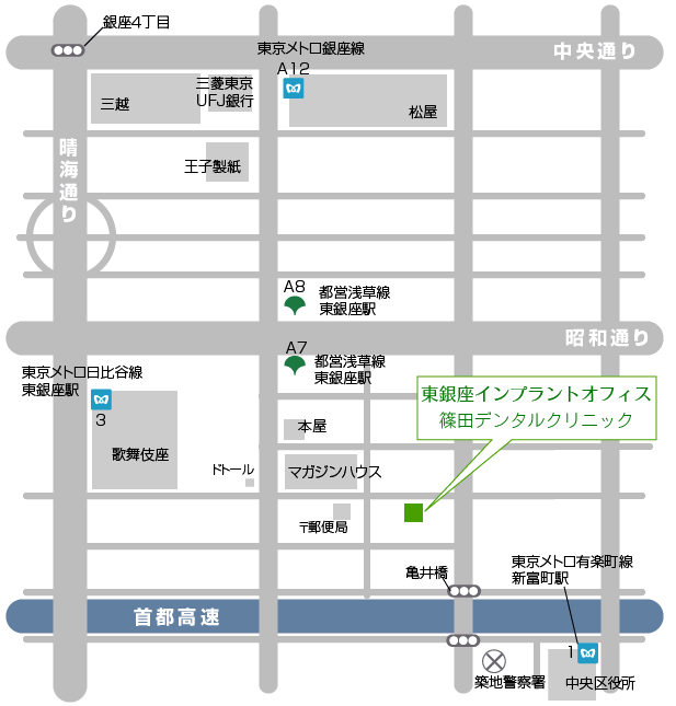 銀座・地図